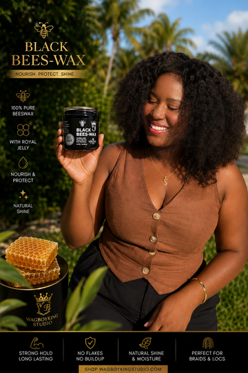 BLACK BEES-WAX _STRONG HOLD &NATUREL SHINE