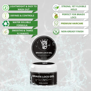 Braids & Locs Styling Gel – 500 ml (Large)